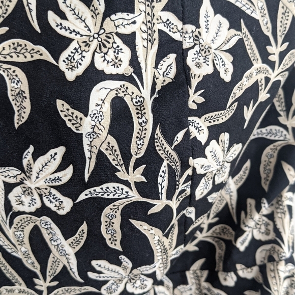 GAP Stretch Cotton Strapless Black Floral Dress - Picture 12 of 13